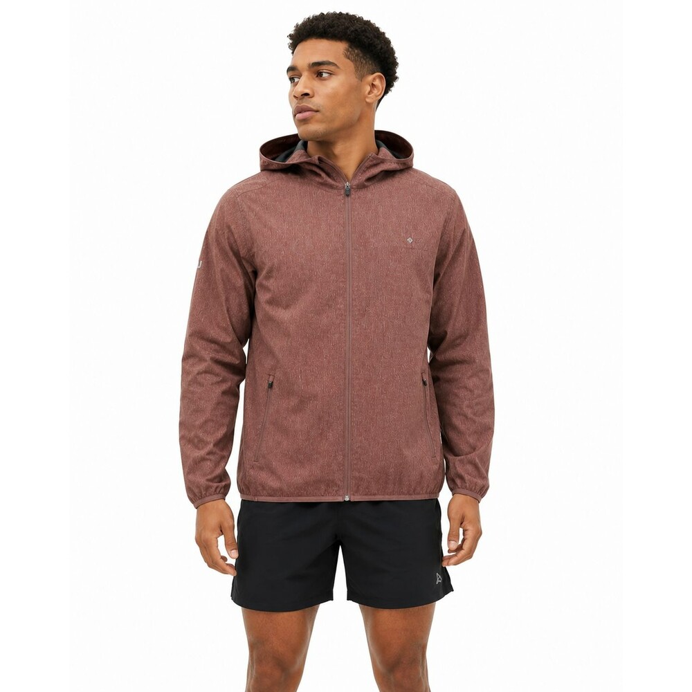 Vuori Outdoor Trainer Shell Jacket Mens Medium Mauve Pink Windbreaker Hoodie